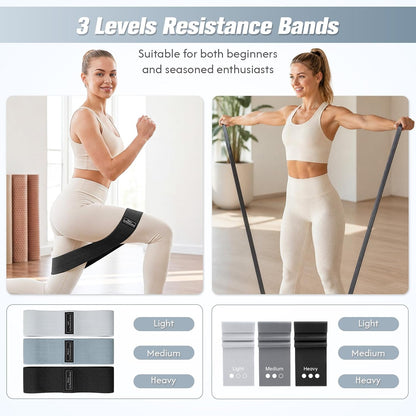 Pilates Kit, Pilates Equipment for Home Workouts, at Home Pilates Set with Complete Accessories: Pilates Ring, Pilates Ball, Long and Loop Resistance Bands, Socks, Massage Ball, Guide & Bag