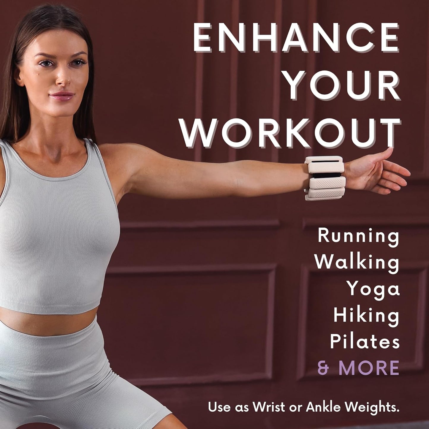 Wrist & Ankle Weights - 1 Pair - Wearable Ankle Weights for Women and Men - Wearable Bracelet for Exercise, Yoga, Walking, Running, Dance, Barre, Pilates, Cardio, Aerobics